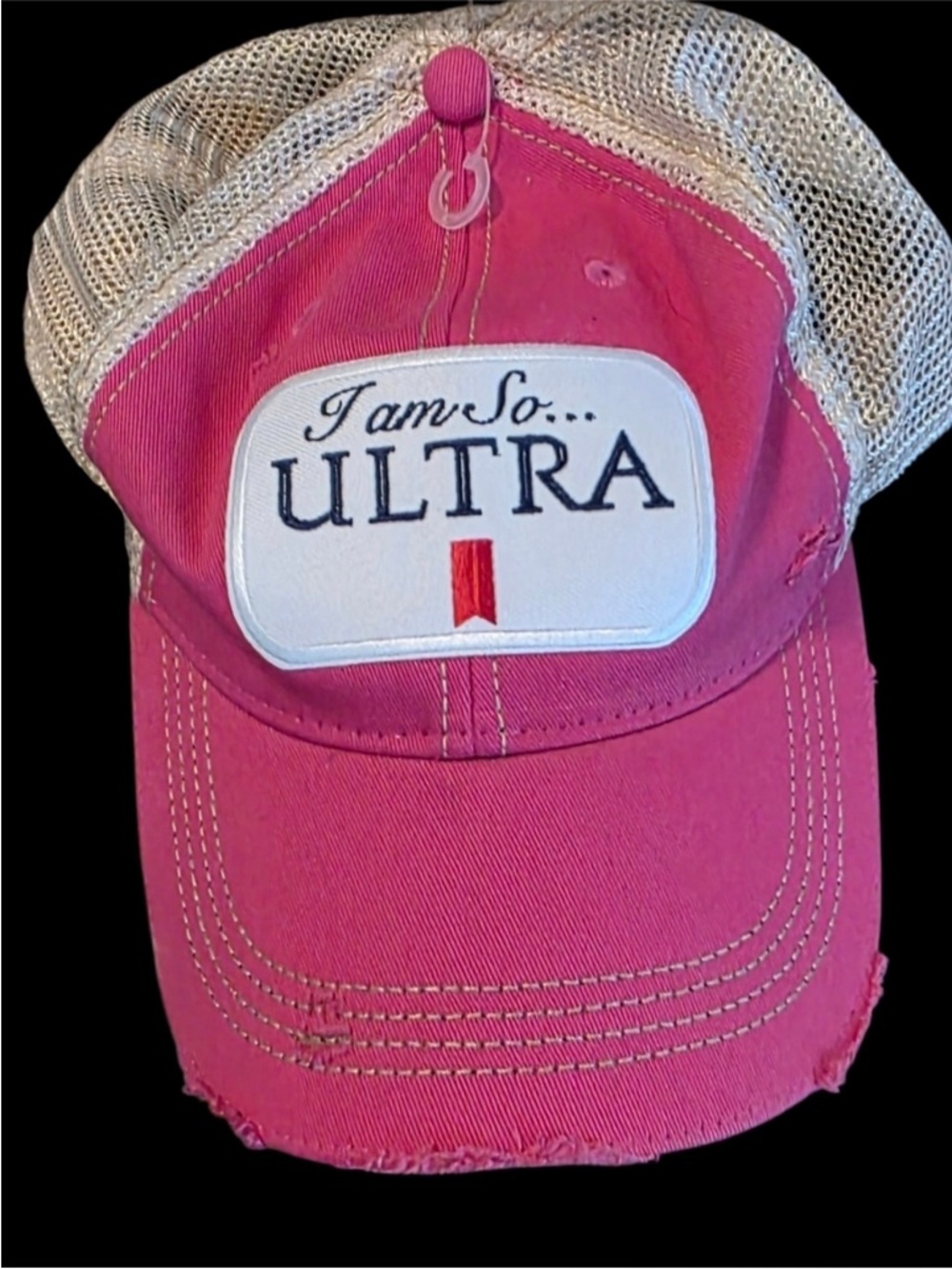 I Am So... ULTRA Pink Mesh-Back Baseball Cap - like New